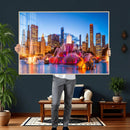 Chicago Wall Art Canvas Print, Chicago City Downtown Night by MyGreatCanvas | Canvas Wall Art Prints | Photo Prints & Wall Decor