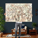 Farmhouse Texas Longhorn Wall Art Canvas Print - Abstract by MyGreatCanvas | Canvas Wall Art Prints | Photo Prints & Wall Decor