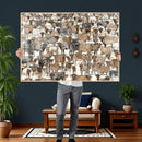 Abstract Longhorn Wall Art Canvas Print - Cow Animal Drawing by MyGreatCanvas | Canvas Wall Art Prints | Photo Prints & Wall Decor