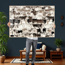 Abstract Texas Longhorn Print - Longhorn Herd Print for by MyGreatCanvas | Canvas Wall Art Prints | Photo Prints & Wall Decor