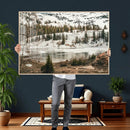 Snowy Mountain Landscape Wall Art Canvas Print, Alpine Pine by MyGreatCanvas | Canvas Wall Art Prints | Photo Prints & Wall Decor