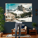 Snowy Mountain Wall Art Canvas Print, Alpine Pine Forest by MyGreatCanvas | Canvas Wall Art Prints | Photo Prints & Wall Decor