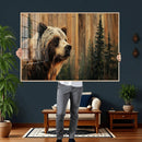 Grizzly Bear Wall Art Canvas Print, Rustic Wildlife Bear by MyGreatCanvas | Canvas Wall Art Prints | Photo Prints & Wall Decor
