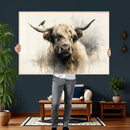 Abstract Highland Cow Wall Art Canvas Print, Rustic Farm by MyGreatCanvas | Canvas Wall Art Prints | Photo Prints & Wall Decor