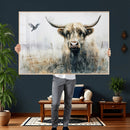 Abstract Highland Cow Animal Wall Art Canvas Print by MyGreatCanvas | Canvas Wall Art Prints | Photo Prints & Wall Decor