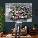 Graffiti Cube Abstract Street Art Wall Art Canvas Print by MyGreatCanvas | Canvas Wall Art Prints | Photo Prints & Wall Decor