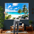 Tropical Beach Wall Art Canvas Print, Palm Tree Ocean by MyGreatCanvas | Canvas Wall Art Prints | Photo Prints & Wall Decor