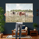 Texas Longhorn Cattle Wall Art Canvas Print, Rustic Ranch by MyGreatCanvas | Canvas Wall Art Prints | Photo Prints & Wall Decor