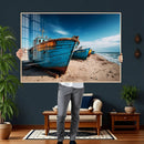 Coastal Fishing Boats Wall Art Canvas Print, Sunset Beach by MyGreatCanvas | Canvas Wall Art Prints | Photo Prints & Wall Decor