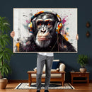 Dj Monkey Wall Art Canvas Print – Colorful Pop Art Banksy by MyGreatCanvas | Canvas Wall Art Prints | Photo Prints & Wall Decor