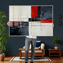 Navy Red Abstract Wall Art Canvas Print, Modern Luxury by MyGreatCanvas | Canvas Wall Art Prints | Photo Prints & Wall Decor