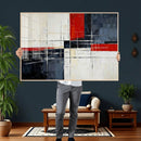 Navy Red Abstract Wall Art Canvas Print, Modern Luxury by MyGreatCanvas | Canvas Wall Art Prints | Photo Prints & Wall Decor