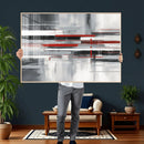 Gray Red Abstract Wall Art Canvas Print, Modern Abstract by MyGreatCanvas | Canvas Wall Art Prints | Photo Prints & Wall Decor
