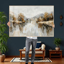 Abstract Landscape Wall Art Canvas Print, Modern Lake by MyGreatCanvas | Canvas Wall Art Prints | Photo Prints & Wall Decor