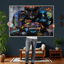 Graffiti American Football Player Street Art Wall Art Canvas by MyGreatCanvas | Canvas Wall Art Prints | Photo Prints & Wall Decor