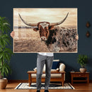 Texas Longhorn Wall Art Canvas Print – Western Cattle Ranch by MyGreatCanvas | Canvas Wall Art Prints | Photo Prints & Wall Decor