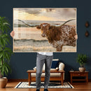 Texas Longhorn Wall Art Canvas Print, Western Ranch Bull by MyGreatCanvas | Canvas Wall Art Prints | Photo Prints & Wall Decor