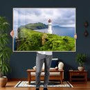 Cliffside Lighthouse Wall Art Canvas Print – Coastal by MyGreatCanvas | Canvas Wall Art Prints | Photo Prints & Wall Decor