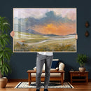 Mountain Sunset Wall Art Canvas Print Vintage Landscape by MyGreatCanvas | Canvas Wall Art Prints | Photo Prints & Wall Decor