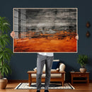 Black Orange Abstract Wall Art Canvas Print Modern Textured by MyGreatCanvas | Canvas Wall Art Prints | Photo Prints & Wall Decor