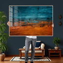 Teal Orange Abstract Wall Art Canvas Print Modern Large by MyGreatCanvas | Canvas Wall Art Prints | Photo Prints & Wall Decor