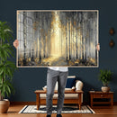 Abstract Birch Forest Wall Art Canvas Print – Modern Gold by MyGreatCanvas | Canvas Wall Art Prints | Photo Prints & Wall Decor