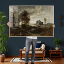 Adolf Dressler Landscape of the Oder River Wall Art Canvas by MyGreatCanvas | Canvas Wall Art Prints | Photo Prints & Wall Decor