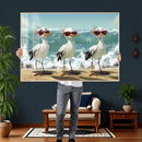 Funny Seagull Wall Art Canvas Print Beach Birds With by MyGreatCanvas | Canvas Wall Art Prints | Photo Prints & Wall Decor