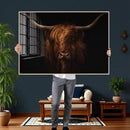 Highland Cow Wall Art Canvas Print – Moody Dark Rustic by MyGreatCanvas | Canvas Wall Art Prints | Photo Prints & Wall Decor