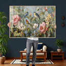 Vintage Birds and Flowers Wall Art Canvas Print, Botanical by MyGreatCanvas | Canvas Wall Art Prints | Photo Prints & Wall Decor