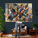 Geometric Abstract Wall Art Canvas Print, Orange Blue by MyGreatCanvas | Canvas Wall Art Prints | Photo Prints & Wall Decor
