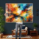 Lyrical Abstract Wall Art Canvas Print, Orange Blue Abstract by MyGreatCanvas | Canvas Wall Art Prints | Photo Prints & Wall Decor