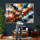 Geometric Abstract Wall Art Canvas Print, Orange Blue by MyGreatCanvas | Canvas Wall Art Prints | Photo Prints & Wall Decor