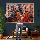 Jazz Band Canvas Wall Art — Jazz Club Singer Saxophone Print by MyGreatCanvas | Canvas Wall Art Prints | Photo Prints & Wall Decor
