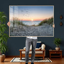 Sandy Dune Path Sunset Canvas Wall Art — Seagulls Beach by MyGreatCanvas | Canvas Wall Art Prints | Photo Prints & Wall Decor