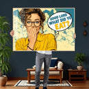 Pop Art Print Bathroom Sign Wall Art Canvas Print — Funny by MyGreatCanvas | Canvas Wall Art Prints | Photo Prints & Wall Decor