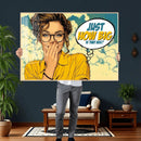 Pop Art Print Bathroom Sign Wall Art Canvas Print — Funny by MyGreatCanvas | Canvas Wall Art Prints | Photo Prints & Wall Decor