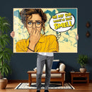 Pop Art Print Bathroom Sign Wall Art Canvas Print — Funny by MyGreatCanvas | Canvas Wall Art Prints | Photo Prints & Wall Decor