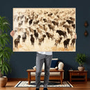 Texas Longhorn Sepia Canvas Wall Art, Western Cattle by MyGreatCanvas | Canvas Wall Art Prints | Photo Prints & Wall Decor