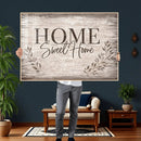 Home Sweet Home Wall Art Canvas Print, Floral Farmhouse by MyGreatCanvas | Canvas Wall Art Prints | Photo Prints & Wall Decor