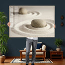 Zen Garden Stone Sand Canvas | Japanese Rock Garden Wall Art by MyGreatCanvas | Canvas Wall Art Prints | Photo Prints & Wall Decor