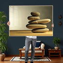 Zen Stone Wall Art Canvas Print, Balanced Rock Stack Framed by MyGreatCanvas | Canvas Wall Art Prints | Photo Prints & Wall Decor