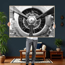 Vintage Propeller Plane Wall Art Canvas Print, Black and by MyGreatCanvas | Canvas Wall Art Prints | Photo Prints & Wall Decor