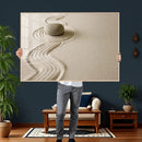 Zen Garden Stone Sand Canvas | Japanese Rock Garden Wall Art by MyGreatCanvas | Canvas Wall Art Prints | Photo Prints & Wall Decor