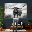 Texas Longhorn Canvas Wall Art Western Bull Desert Moody by MyGreatCanvas | Canvas Wall Art Prints | Photo Prints & Wall Decor