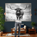 Texas Longhorn Canvas Wall Art Western Bull Desert Moody by MyGreatCanvas | Canvas Wall Art Prints | Photo Prints & Wall Decor