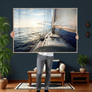 Sailboat Wall Art Canvas Print, Ocean Sunset Sailing Framed by MyGreatCanvas | Canvas Wall Art Prints | Photo Prints & Wall Decor
