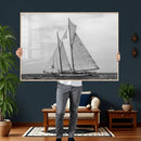 Vintage Sailboat Wall Art Canvas Print, Black and White by MyGreatCanvas | Canvas Wall Art Prints | Photo Prints & Wall Decor