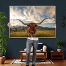 Texas Longhorn Canvas Wall Art – Majestic Triptych Animal by MyGreatCanvas | Canvas Wall Art Prints | Photo Prints & Wall Decor