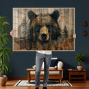 Abstract 399 Bear Wall Art | Rustic Cabin Wall Decor with